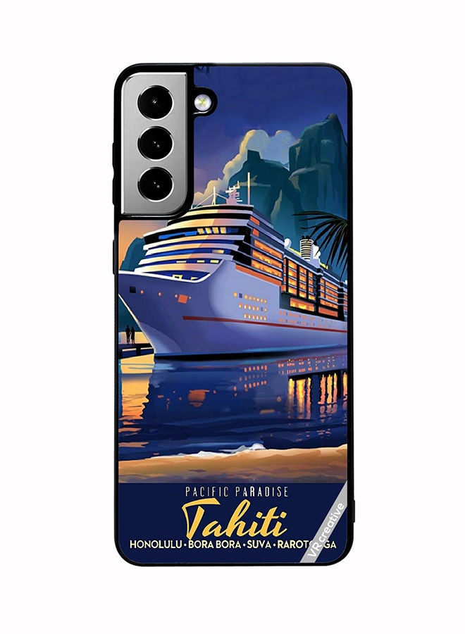 VR CREATIVE Protective Case Cover For Samsung Galaxy S21 FE 5G Pacific Paradise Design Multicolour - Image 1