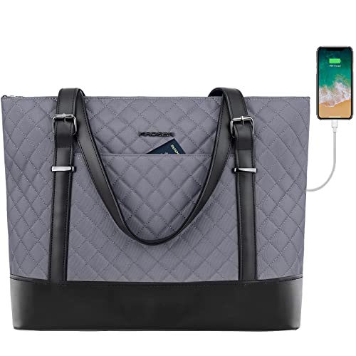 KROSER Laptop Tote Bag for Women, Purse Teacher Bag 15.6 Inch Laptop Bag Computer Work Briefcase Handbag Shoulder Bag - Image 1