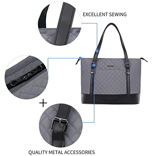 KROSER Laptop Tote Bag for Women, Purse Teacher Bag 15.6 Inch Laptop Bag Computer Work Briefcase Handbag Shoulder Bag - Image 4