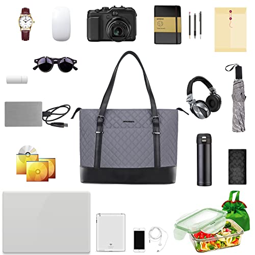 KROSER Laptop Tote Bag for Women, Purse Teacher Bag 15.6 Inch Laptop Bag Computer Work Briefcase Handbag Shoulder Bag - Image 3
