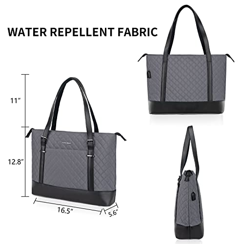 KROSER Laptop Tote Bag for Women, Purse Teacher Bag 15.6 Inch Laptop Bag Computer Work Briefcase Handbag Shoulder Bag - Image 5