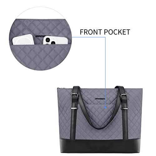 KROSER Laptop Tote Bag for Women, Purse Teacher Bag 15.6 Inch Laptop Bag Computer Work Briefcase Handbag Shoulder Bag - Image 2