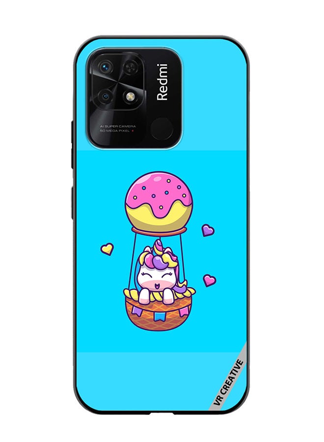 VR CREATIVE Protective Case Cover For Xiaomi Redmi 10C Flying Unicorn Design Multicolour - Image 1