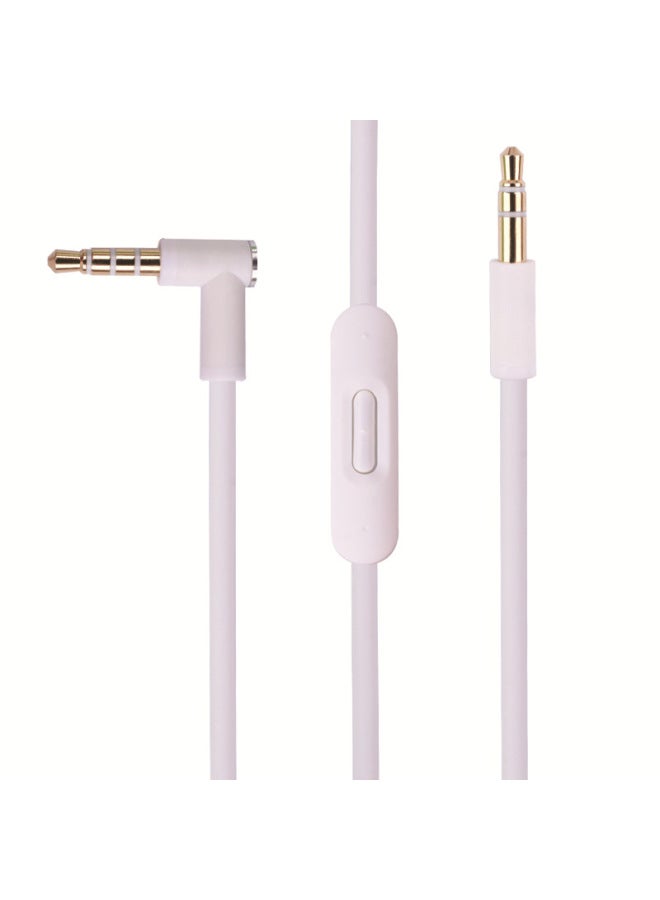 Solo2.0 3.0 Magic Tone Band Wheat Band Plus And Subtract Mi Wire-controlled Earphone Line 3.5 Male-to-Male Headphone Audio Line-Color:All White - Image 1