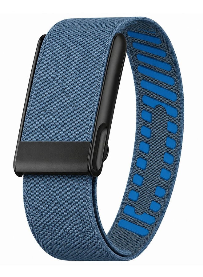 CATANES Woven Nylon Strap Compatible with Whoop 5.0 MG, Adjustable Stretch Sport Band Replacement with Secure Quick-Clip Hardware, Breathable Athletic Wristband for Men and Women - Muted Blue with Black Holder - Image 1