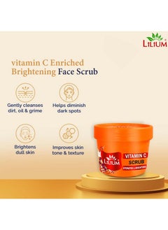 LILIUM Vitamin C Facial Kit, 400G, 4 Step Deep Cleansing Hydrates & Brightens, Nourishing, Extra Glow, Oily & Dry Skin, Women & Men, All Skin Type Paraben & Sulfate Free, Pack Of 4  - Image 2