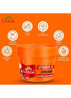 LILIUM Vitamin C Facial Kit, 400G, 4 Step Deep Cleansing Hydrates & Brightens, Nourishing, Extra Glow, Oily & Dry Skin, Women & Men, All Skin Type Paraben & Sulfate Free, Pack Of 4  - Image 4