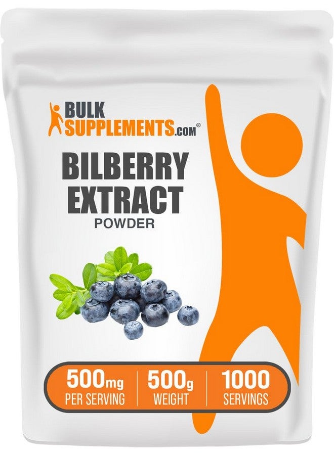 BulkSupplements.com Bilberry Extract Powder - Bilberry Extract Supplement, Herbal Supplement - Vegan & Glulten Free, 500mg per Serving, 500g (1.1 lbs) (Pack of 1) - Image 1