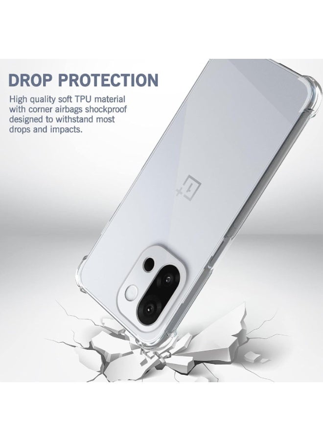 ChicVibe Clear Phone Case for OnePlus 13s: 360 Degree Protection,Transparent Soft funda, Anti-Falling Shockproof, Ultra Slim and transparent Cover for OnePlus 13s, Clear - Image 2