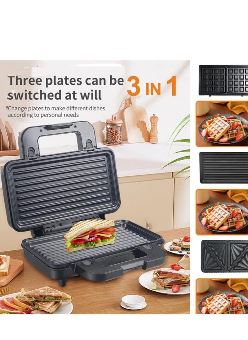 sokany SK-BBQ-835 Sandwich Maker Set 3 In 1 -1000W  - Image 2