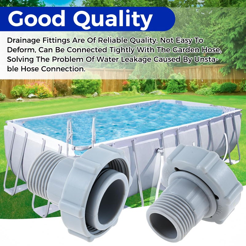 Lemfema Swimming Pool Drain Fitting Connects Compatible with Coleman Swimming Drainage Pipe Joint P6D1420 Pools, Fit for 1.5-Inch water pipes in the swimming pool ï¼ˆ2 Packï¼‰ - Image 5