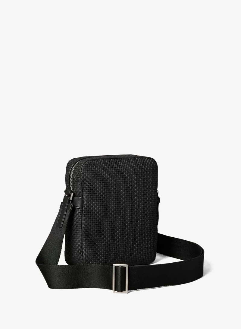 Calvin Klein Embossed Woven Reporter Bag
