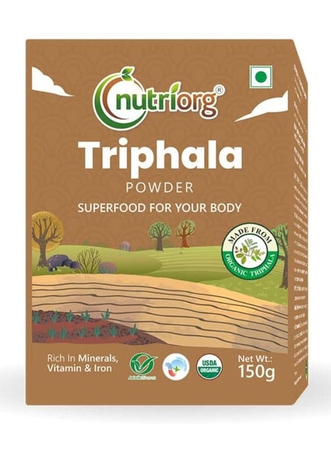 Nutriorg Triphala Powder Hairtaki Bibhitaki And Amlaki Good For Digestion 150 G