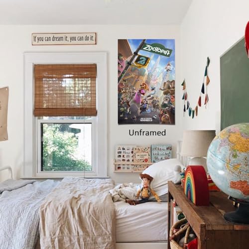 BILVAZOG Animal Zootopia 2 Poster For Fans Kids Room Bedroom Wall Decor -Movie Zootopia Posters Canvas Prints Picture For Teen Boy Girls Gifts - Image 5
