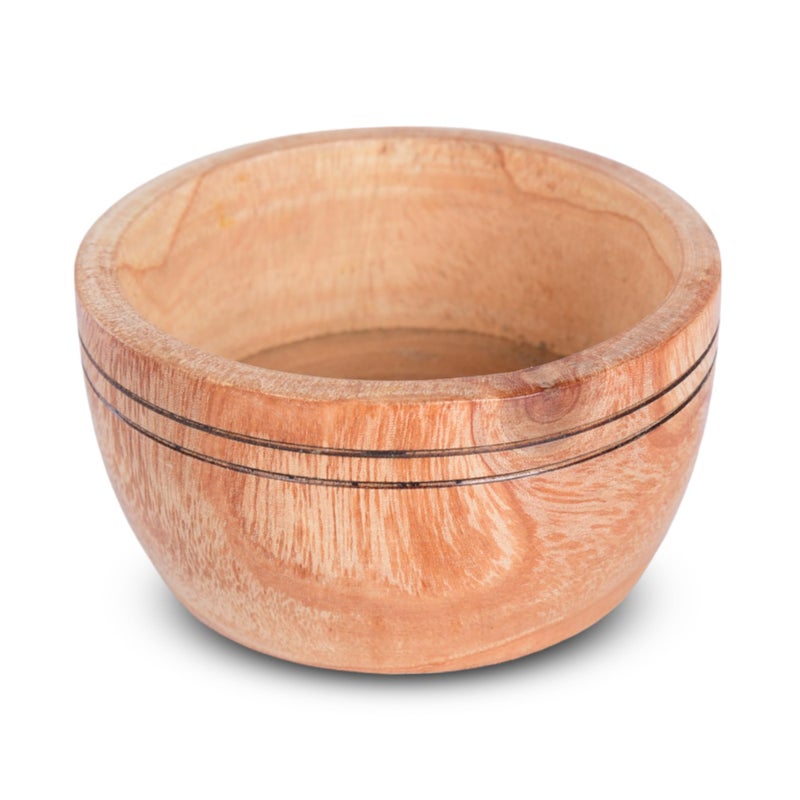 RAI COLLECTION Wooden Handicrafted Handmade Bowl Set of 3 for Snacks Wooden Bowls for Kitchen |Round Bowl Wooden Desert Bowl for Serving- Set of 3 - Image 3