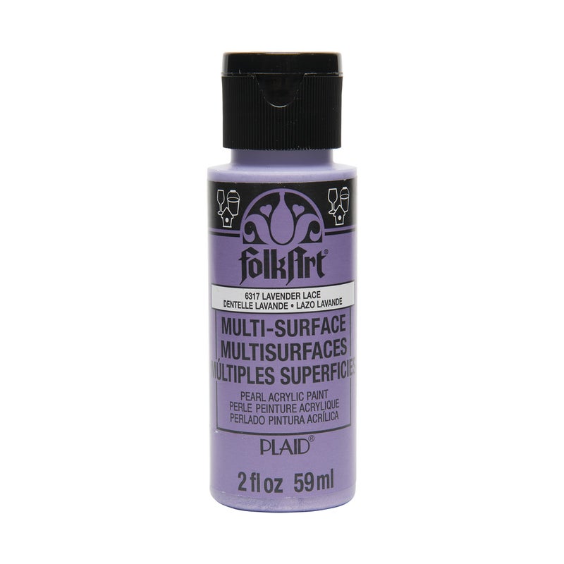 FolkArt Multi-Surface Paint in Assorted Colors (2 oz), Pearl Lavender Lace