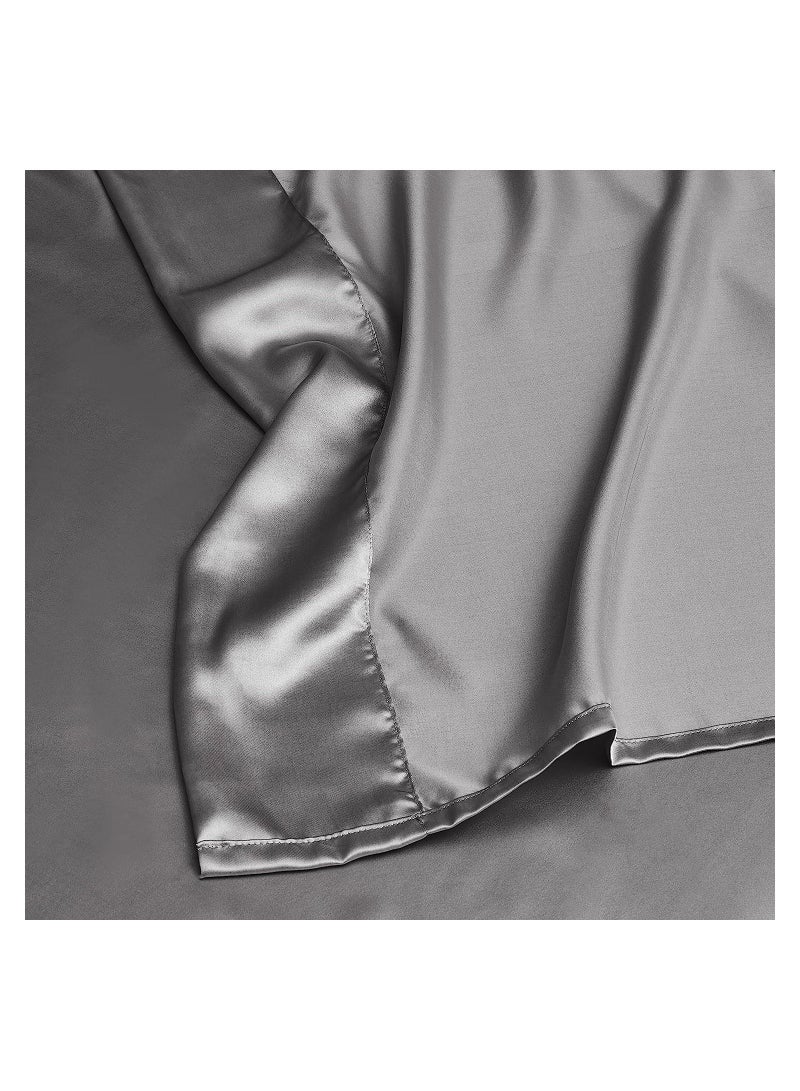4 Pcs Satin Bed Sheets Pillowcase Sets, King Size Sheets Set  - Image 5