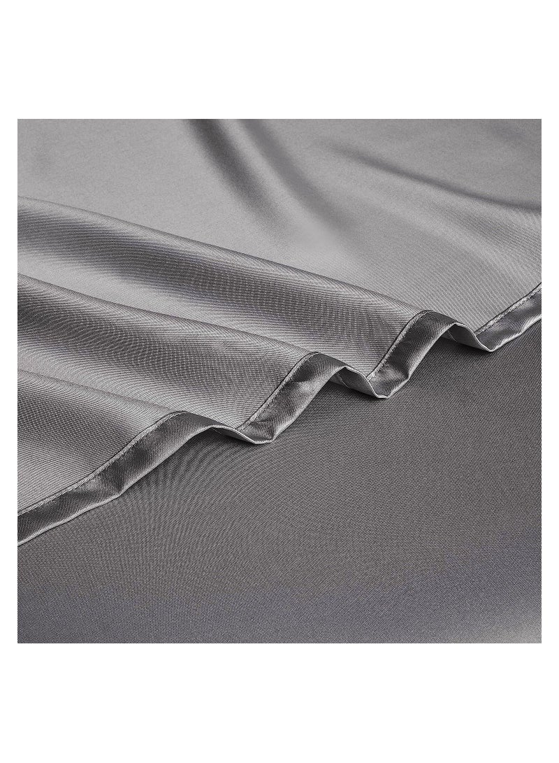 4 Pcs Satin Bed Sheets Pillowcase Sets, King Size Sheets Set  - Image 4