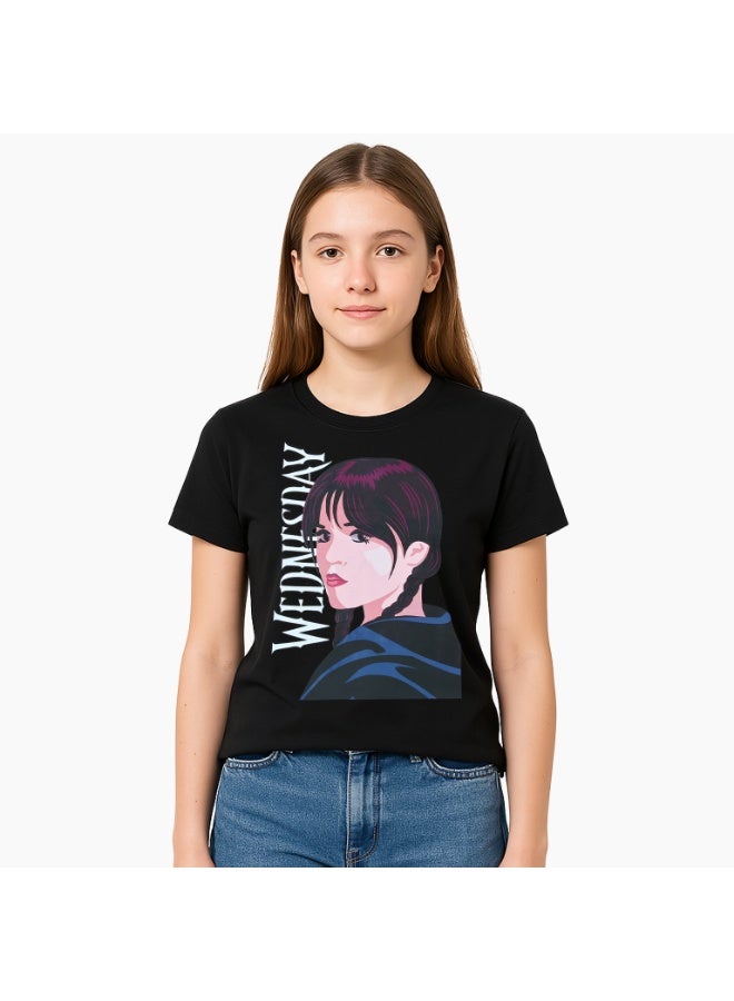 ترو كير تيشيرت قطن % بأكمام قصيرة للبنات من تروكير يوم الأربعاء - Image 1