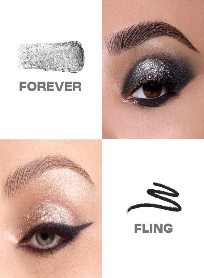 Morphe Mixed Signals Dual-Ended Eyeshadow Stick - Cream Eyeshadow Pigment & Chrome Liquid Flakes for Bold, Layered Eye Makeup Looks - Forever/Fling (0.028 oz) - Image 3