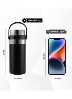 Stainless Steel Thermo, Vacuum Insulated Bottle with Cup, 380ml/13oz Insulated Bottle with Cup for Hot and cold Drink Travel Mug, For Coffee Hot Drink And Cold Drink Water Flask - pzsku/Z59F67B2A6EF5DD66FFEFZ/45/_/1708931763/6e813c25-1735-4811-b98b-2ca396d90fba