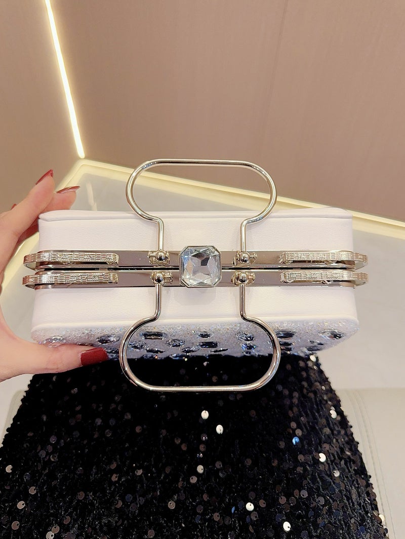 New Diamond-Encrusted Handbag Full-Diamond Clutch Bag Fashion Gift Bag Banquet Bag Evening Bag Single-Shoulder Crossbody Bag - Image 3