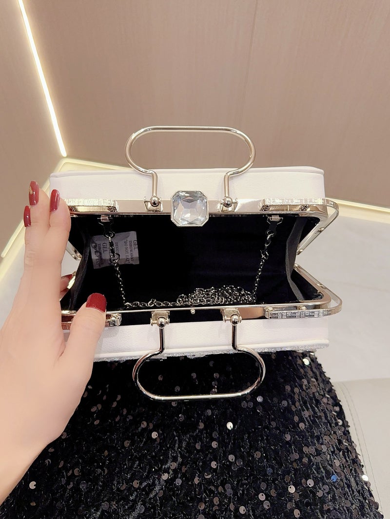 New Diamond-Encrusted Handbag Full-Diamond Clutch Bag Fashion Gift Bag Banquet Bag Evening Bag Single-Shoulder Crossbody Bag - Image 5