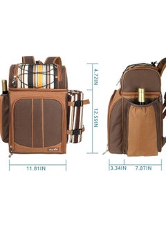 Piccasio Large Capacity Insulated Picnic Basket – 25L Portable Cooler Bag with Wine Holder, Ice Packs, Blanket, and Cutlery Set for Outdoor Camping & Picnics  - Image 2