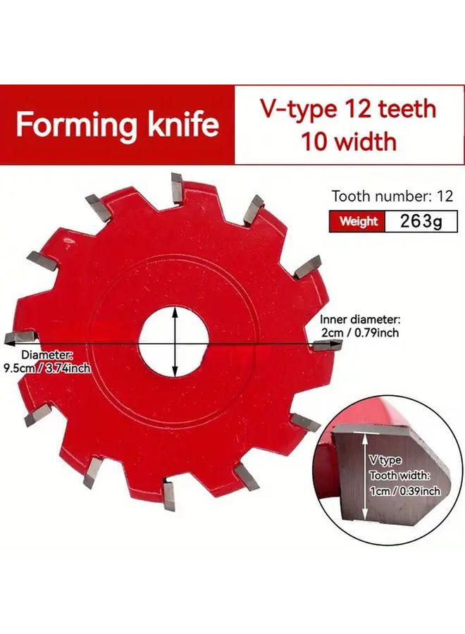 90 Degree 12 Teeth V Shaped Alloy Steel Blade For Plastic Plate Cutting - Image 1