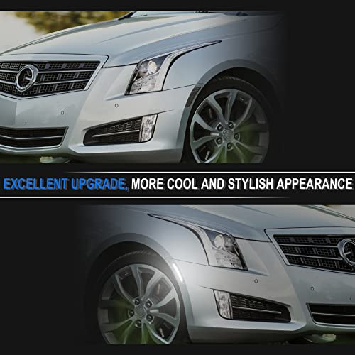 SHINEFIT LED Side Marker Lights Smoked Lens Compatible with ATS 2013-2014/ XT5 2017-2024, Front Bumper White LED Sidemarker Lamp - Image 4