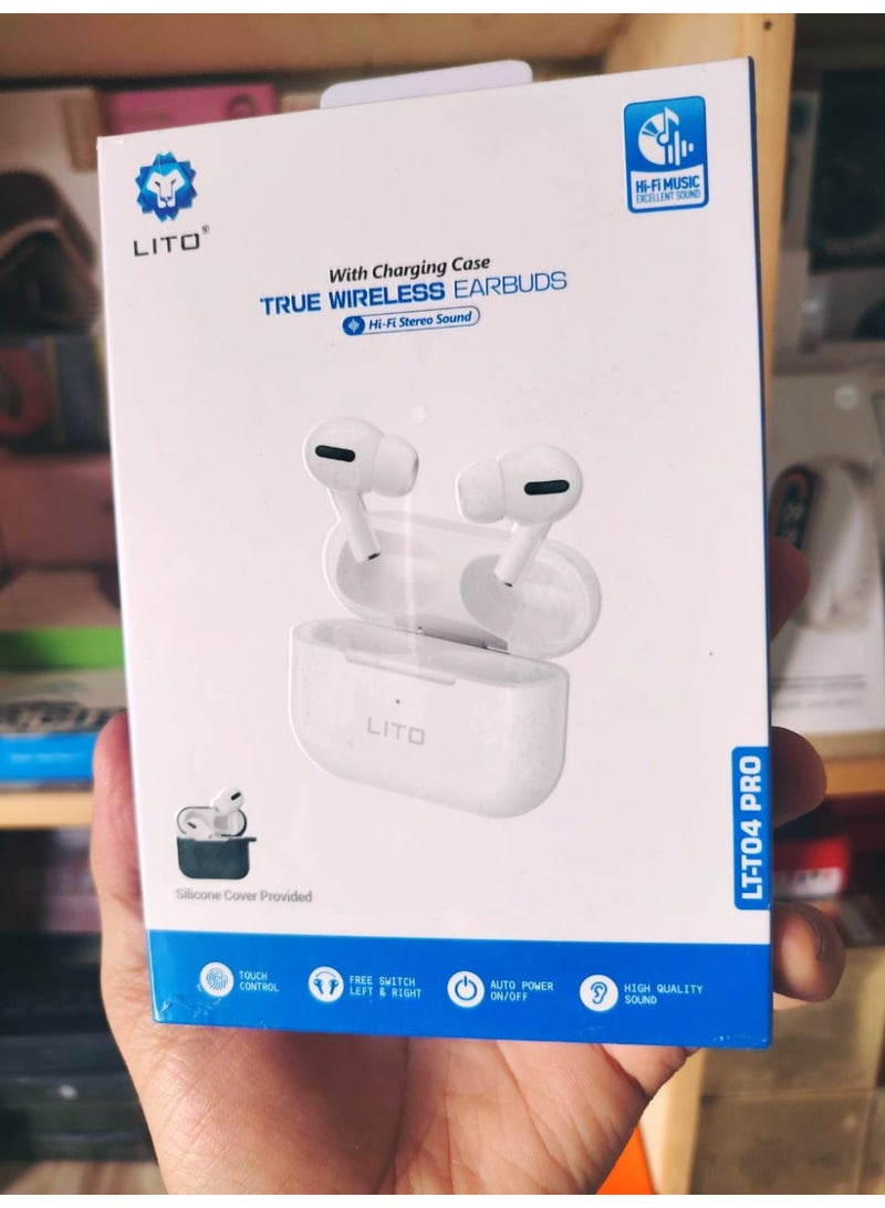 ليتو سماعات LITO LT-T04 Pro: استمتع بصوت عالي الدقة فاخر. عالمك الخاص الخالي من الضوضاء. مزودة بتقنية إلغاء الضوضاء النشطة لتوفير بيئة استماع هادئة وغامرة، تعزل المستخدم عن الضوضاء المحيطة. - Image 3