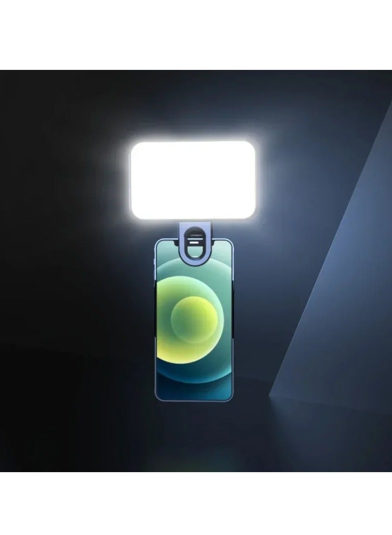 AROAQ Selfie Light, Portable And Rechargeable Clip On LED Light, Long Lasting Durable Video Conference Light, LED Fill Light For Phone Laptop Tablet Computer Phone, (1pc, Black)  - Image 2