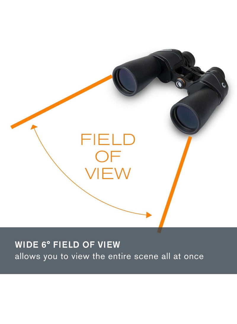 Celestron Celestron – Ultima 10x50 Binoculars – Waterproof & Fogproof – Porro Prism Binoculars for Adults – Fully Multi-Coated Optics and BaK–4 Prisms – Protective Rubber Armoring  - Image 4
