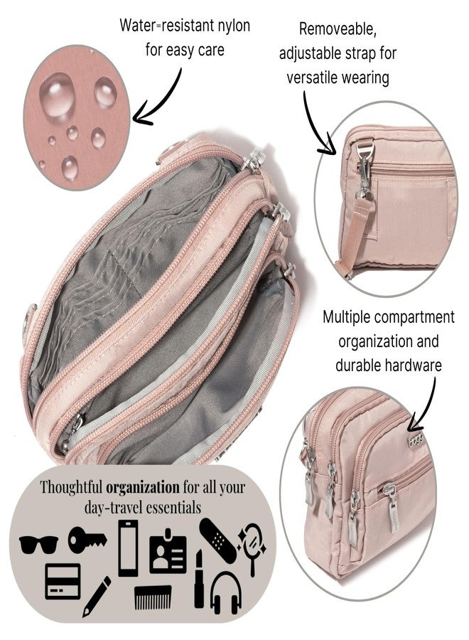 Baggallini Women's Triple Zip Bagg, Woodrose, One Size - Image 4