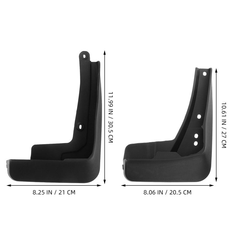 4Pcs Black Soft Mudflaps Mud Guards Splash Guards For Sedan Hatchback Sediment Protection - Image 3