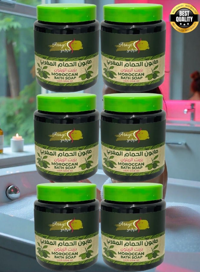 أولويز 6 قطع صابون الحمام المغربي بزيت الزيتون - Image 1