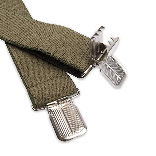 Dickies Men's 1-1/4 Solid Straight Clip Suspender,Olive,One Size - Image 2