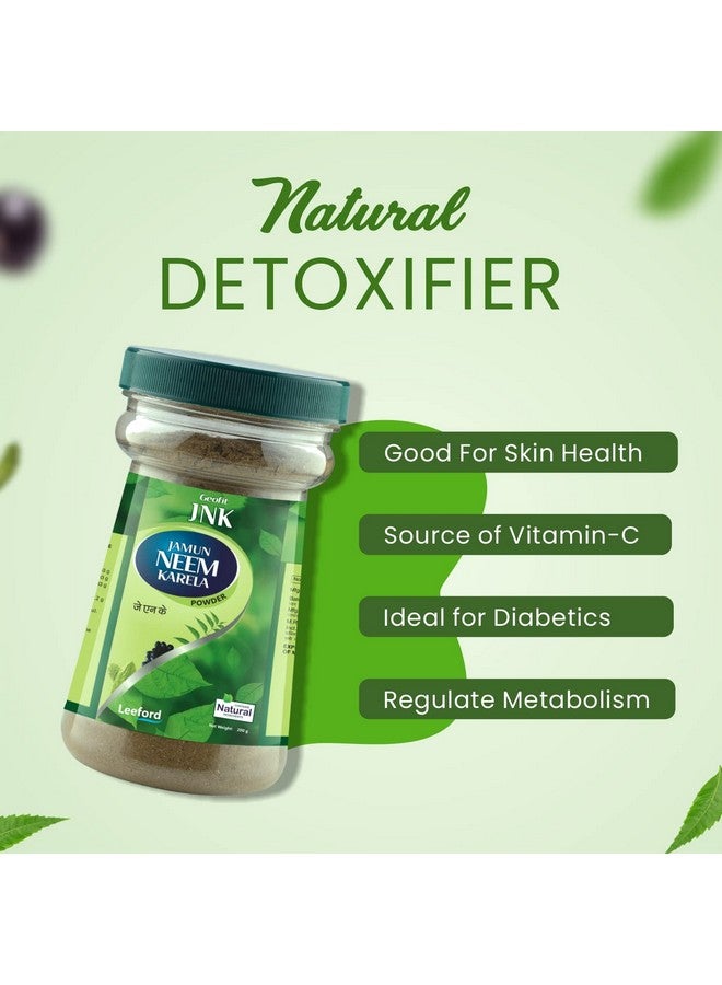 Leeford Geofit Jnk 100% Pure And Organic Jamun Neem Karela Powder Pack Of 2 (2X200Gm) - Image 4