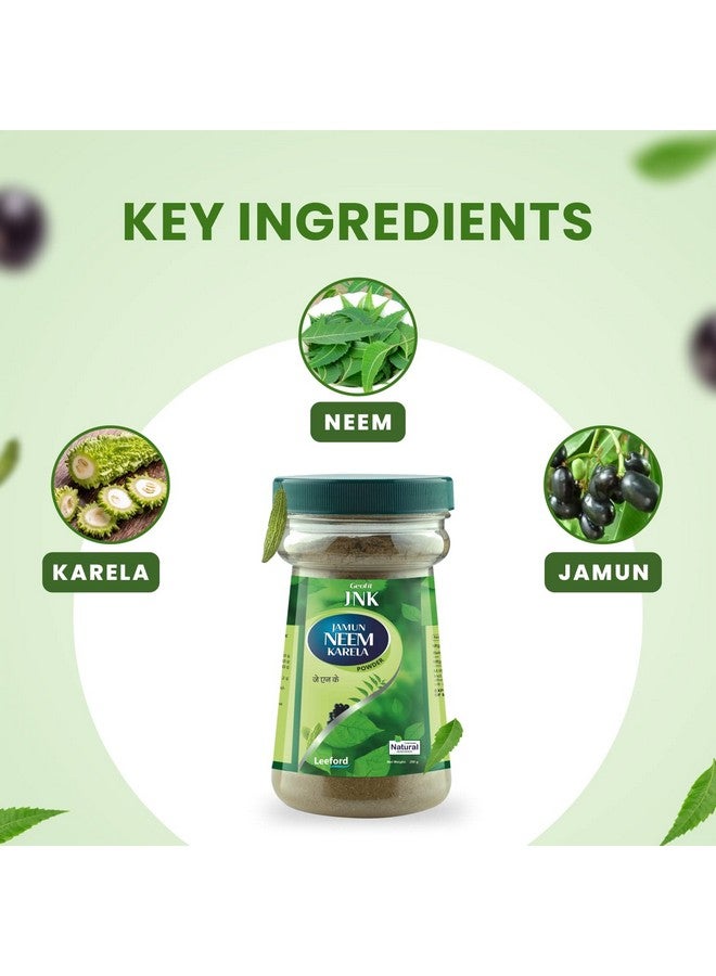 Leeford Geofit Jnk 100% Pure And Organic Jamun Neem Karela Powder Pack Of 2 (2X200Gm) - Image 3