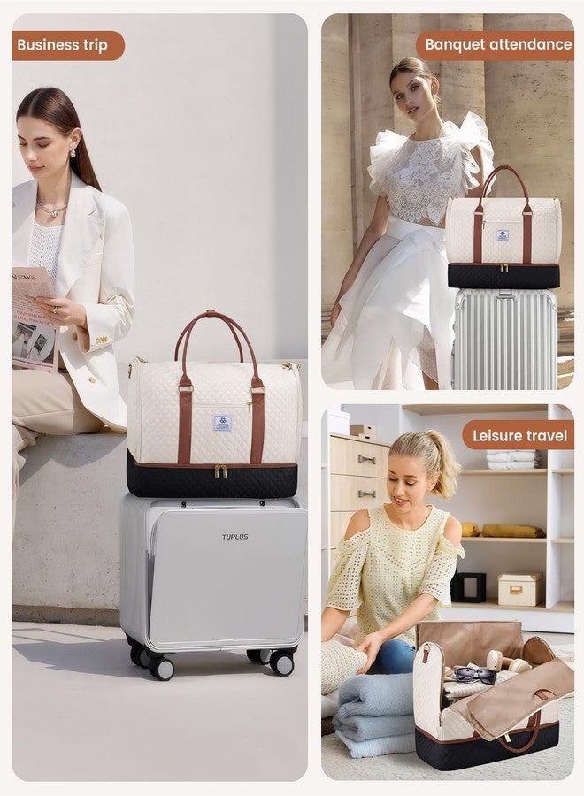 LOVEVOOK 2 in 1 Garment Bag for Women with Shoe Pouch, Convertible Hanging Suit Bag Suitcase, Carry On Travel Duffel Bag with Toiletry Bag, Waterproof Weekender Bag for Business, Trip, Wedding - Image 3