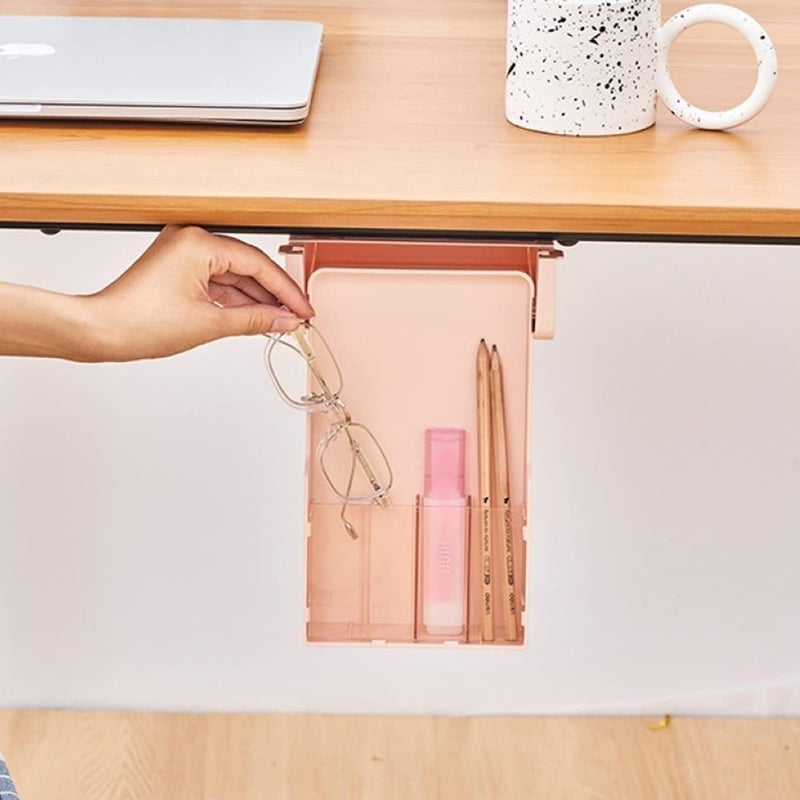Krupasadhya SlideOut Under Desk Drawer for OfficeBedroomSchoolroomKitchen SelfAdhesive Under Table Drawer Office Storage Organizer Mounts to Desktops Tables and Workbenchespack of 1 - Image 4