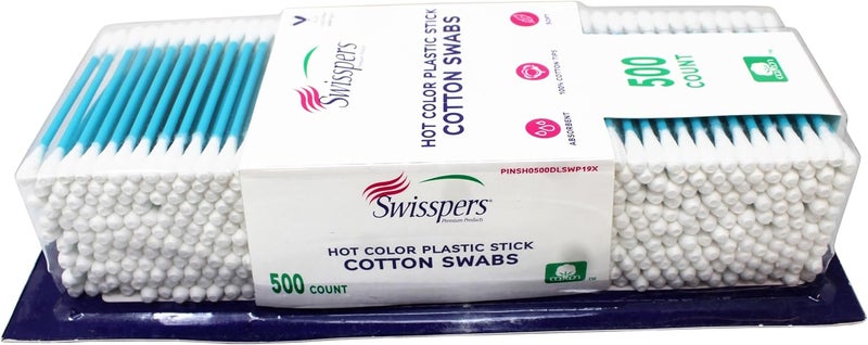 Swisspers Hot Colored Cotton Swabs - 500 Count - Image 2