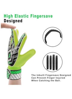 ATRJSZ Children Football Gloves, Kids Youth Football Soccer Goalkeeper Goalie Training Gloves Gear with Strong Grips Palms, Soccer Goalie Goalkeeper Gloves for Kids Boys Children(7#)  - Image 3