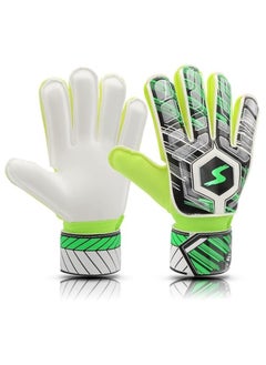 ATRJSZ Children Football Gloves, Kids Youth Football Soccer Goalkeeper Goalie Training Gloves Gear with Strong Grips Palms, Soccer Goalie Goalkeeper Gloves for Kids Boys Children(7#)  - Image 1