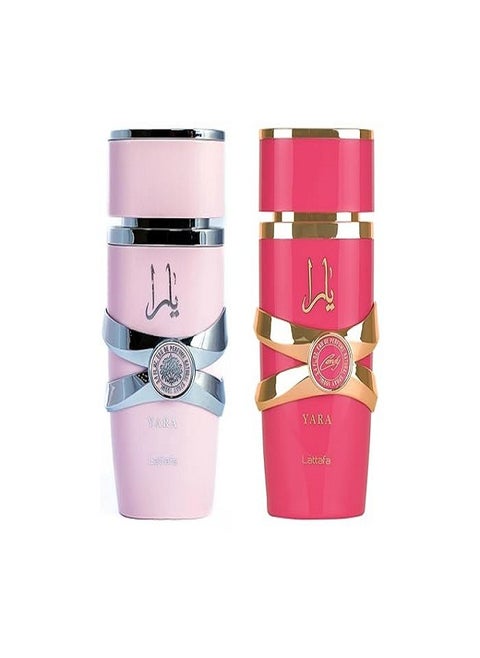 Lattafa 2 Pack Set for Women Yara and Yara Candy