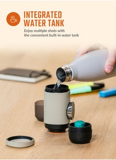 WACACO MINIPRESSO NS2 - Portable Espresso Machine for Coffee Capsules, Eco-Friendly, Made Using Biomass, 18 Bar Powerful Extraction, Ultra Light Weight, Integrated Water Tank System - Beige  - Image 3
