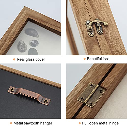 TJMOREE TJ.MOREE Shadow Box Frame 8 x 10 Shadowbox Display Case Picture Frame with Linen Back Memorabilia Bouquet Medals Military Photos Memory Box - Image 5