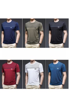 Jeep Men's Ice Silk Short Sleeved T-shirt Round Neck Pullover Sweatshirt Simple Running Top  - Image 2