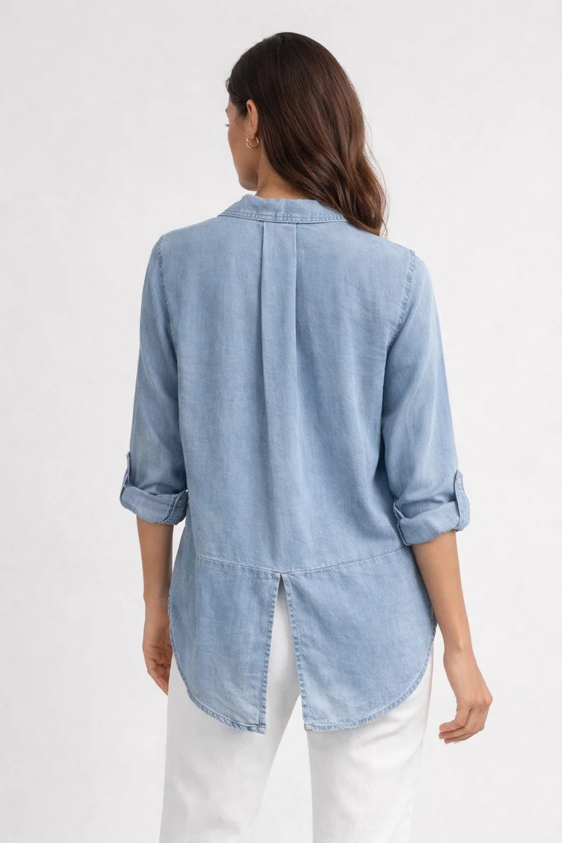 د ك ن ي GARMENT DYE  PRINT SHIRT