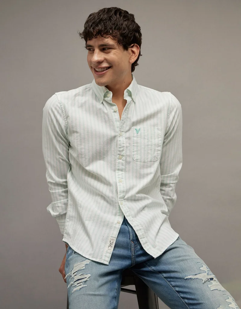 American Eagle AE Slim Fit Everyday Oxford Button-Up Shirt
